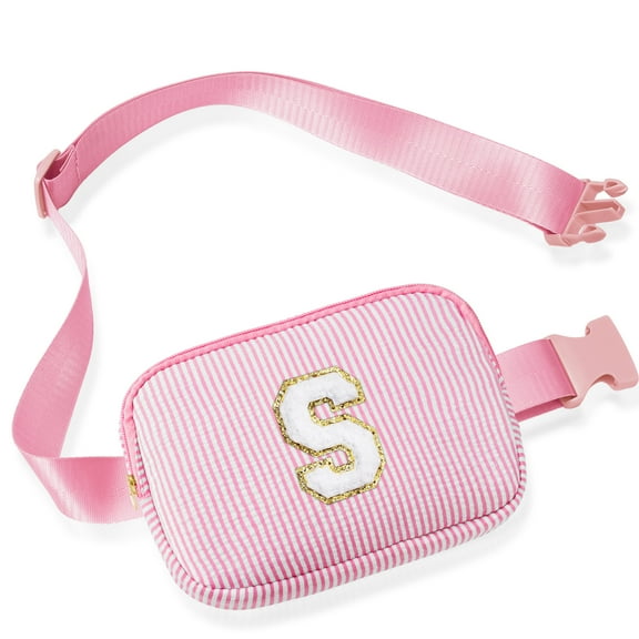 Yoolife Initial Waist Bag for Girls Personalized Travel Fanny Pack Belt Bag Unique Birthday Back to School Gifts for Ages 12-14 Girls Teens Kids