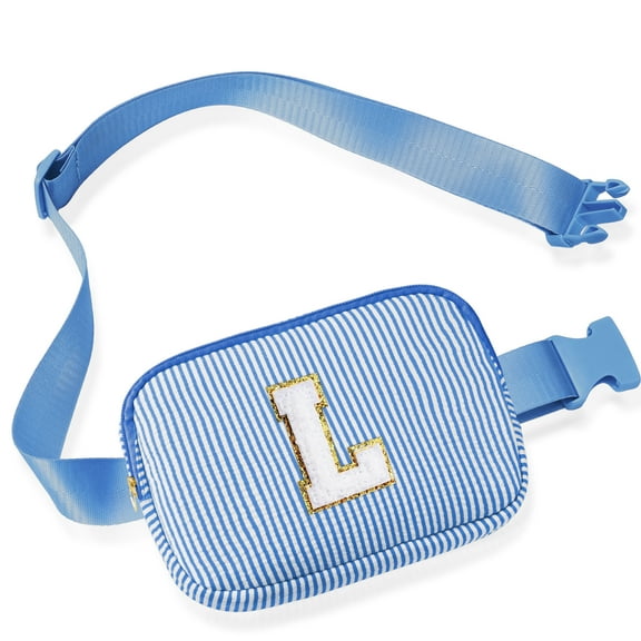 Yoolife Initial Fanny Pack Waist Bag for Girls Personalized Travel Beach Belt Bag Stadium Bag Crossbody Bag Birthday Gifts for Girls Teens Kids