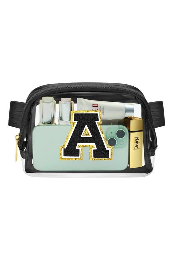 Crossbody Bags for Women, Initial Fanny Bag Fanny Pack Crossbody Bag for Women Black Small Sling Bag Fleece Cross Body Bag for Women