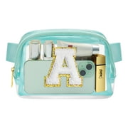 YOOLIFE Initial Fanny Bag, Crossbody Bags Women, Fanny Packs for Women Cross Body Bag White Small Waist Packs Travel Everywhere Fanny Bag Monogram Crossbody Bag M