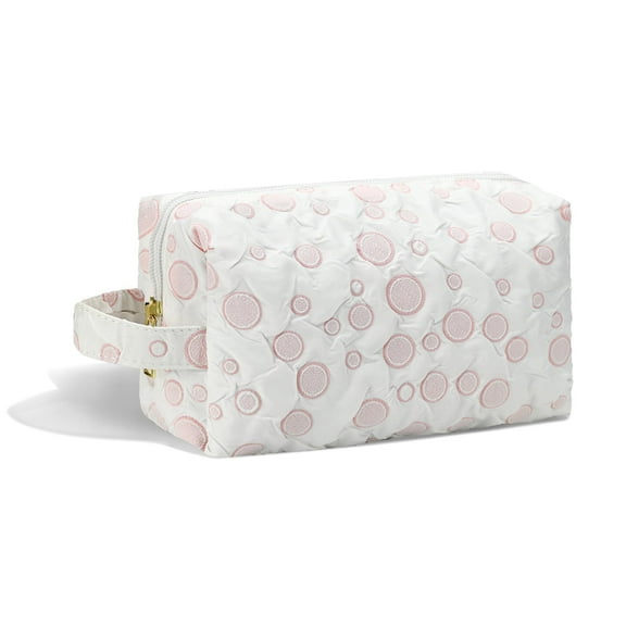 YOOLIFE Cute Makeup Bag for Women Girls, Personalized Green Makeup Pouch for Girls Cosmetic Travel Toiletry Bag for Her