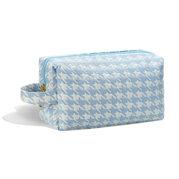 YOOLIFE Cute Makeup Bag for Women Girls, Personalized Green Makeup Pouch for Girls Cosmetic Travel Toiletry Bag for Her