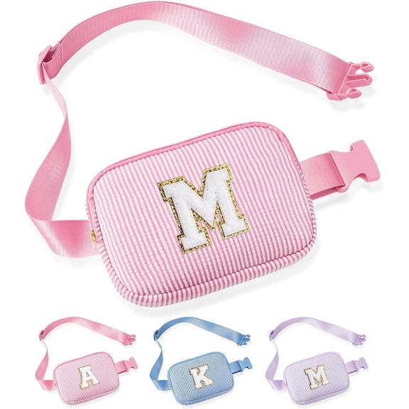 YOOLIFE Easter Gifts for Kids Girls Birthday Gifts for 5 6 7 8 9 10 Year Old Girls Kid Purse, Initial Sling Bag Crossbody Bag for Little Girl Purse, Small Fanny Pack for Girl Daughter Sister Pink M