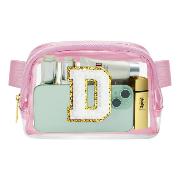 YOOLIFE Fanny Packs for Women, Initial Crossbody Bags for Women Fanny Bag Pink Small Cross Body Bag for Woman Sling Bag Travel Gifts for Women D