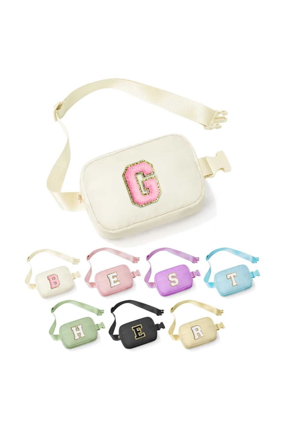Graduation Gifts - Graduation Gifts for Teen Girls Her Daughter Sister, White Initial Crossbody Bag Belt Bag for Girls G
