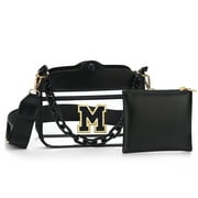 YOOLIFE Initial Clear Bag for Stadium Events, Clear Bag Stadium Approved Clear Crossbody Bag Clear Purse Clear Stadium Bag Gifts for Women