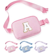 Initial Crossbody Bag Belt Bag | Fanny Pack Birthday Gifts for Daughter Sister Friends | Gifts for Girls | Personalized Gift for Women | Belt Bag Fanny Pack Pink A