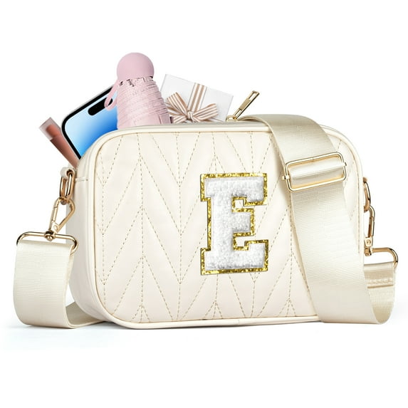 YOOLIFE Initial Makeup Bag for Women Teen Girls, Travel Cosmetic Bag Make Up Bag Pouch Gifts for Women