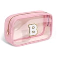 thumbnail image 1 of YOOLIFE Initial Travel Makeup Bag Pouch, Clear Toiletry Bag for Women Travel Accessories Cosmetic Bag Skin Care for Teen Make Up Bags Birthday Gifts for Women, 1 of 7