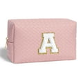 thumbnail image 1 of YOOLIFE Personalized Gifts Monogram Makeup Bag, Travel Makeup Bag Cosmetic Bags for Women Makeup Organizer Bag Pink Makeup Bag Gifts for Women Girls, 1 of 7
