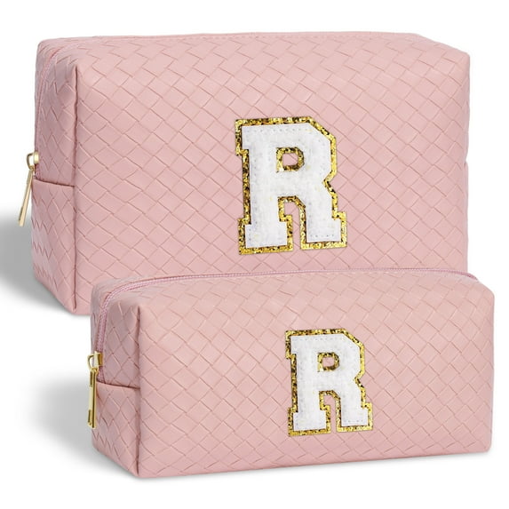 YOOLIFE Personalized Makeup Bag Cosmetic Bag, Makeup Bag with Small Makeup Brush Bag Travel Toiletry Bag Makeup Pouch Cute Makeup Bag Gifts for Her