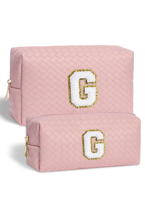 Personalized Makeup Bag Cosmetic Bag, Makeup Bag with Small Makeup Brush Bag Travel Toiletry Bag Makeup Pouch Cute Makeup Bag Gifts for Her