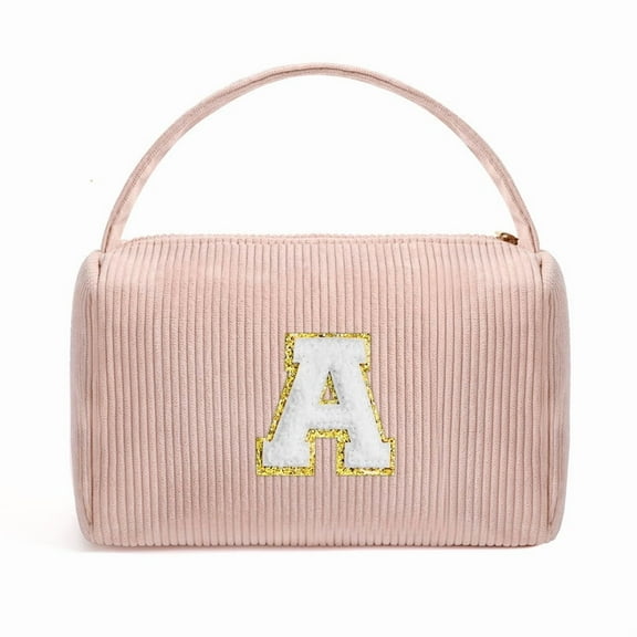 YOOLIFE Pink Makeup Bags - Personalized Plain Pink Makeup Bag, Make Up Pouch, Travel Cosmetic Pouch, Make Up Bag, Travel Toiletry Bag for Her Mom, Birthday Gift Idea for Friend Female Girlfriend Gifts