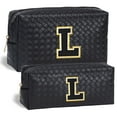 thumbnail image 1 of YOOLIFE Small Cosmetic Bags for Women, White Initial Makeup Bag Travel Makeup Bag Travel PU Leather Waterproof Toiletry Bag Gifts for Women Girls, 1 of 6