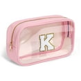 thumbnail image 1 of YOOLIFE Travel Makeup Bag Toiletry Bag for Women, Clear Make up Bag PVC Cosmetic Bag Pink Preppy Stuff Travel Accessories Makeup Pouch Brithday Gifts for Mother Wife Girlfriend, 1 of 7