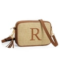 thumbnail image 1 of YOOLIFE Woven Crossbody Bag Gifts for Women Initial Travel Crossbody Bags Personalized Birthday Summer Vacation Gifts for Women Her Friends, 1 of 7