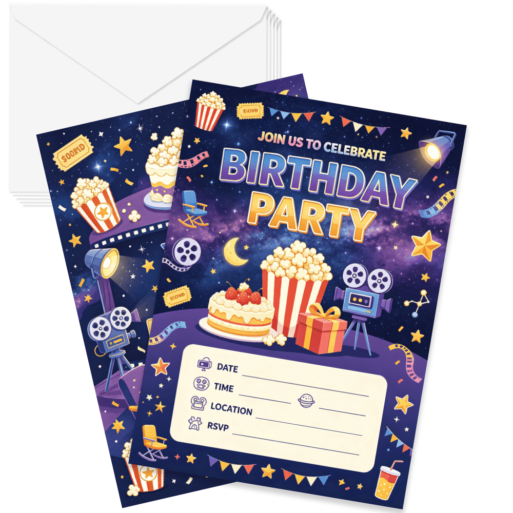 YOOMA 5x7 Fill able Children Birthday Party Invites 20 Invitation yooma-5x7-fill-able-children-birthday-party-invites-20-invitation