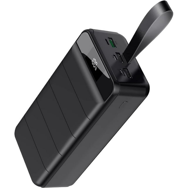 YOOSANG 50000mAh Portable Charger Power Bank, 22.5W Fast Charging with 3 USB Ports, Flashlight & LED Display, Black