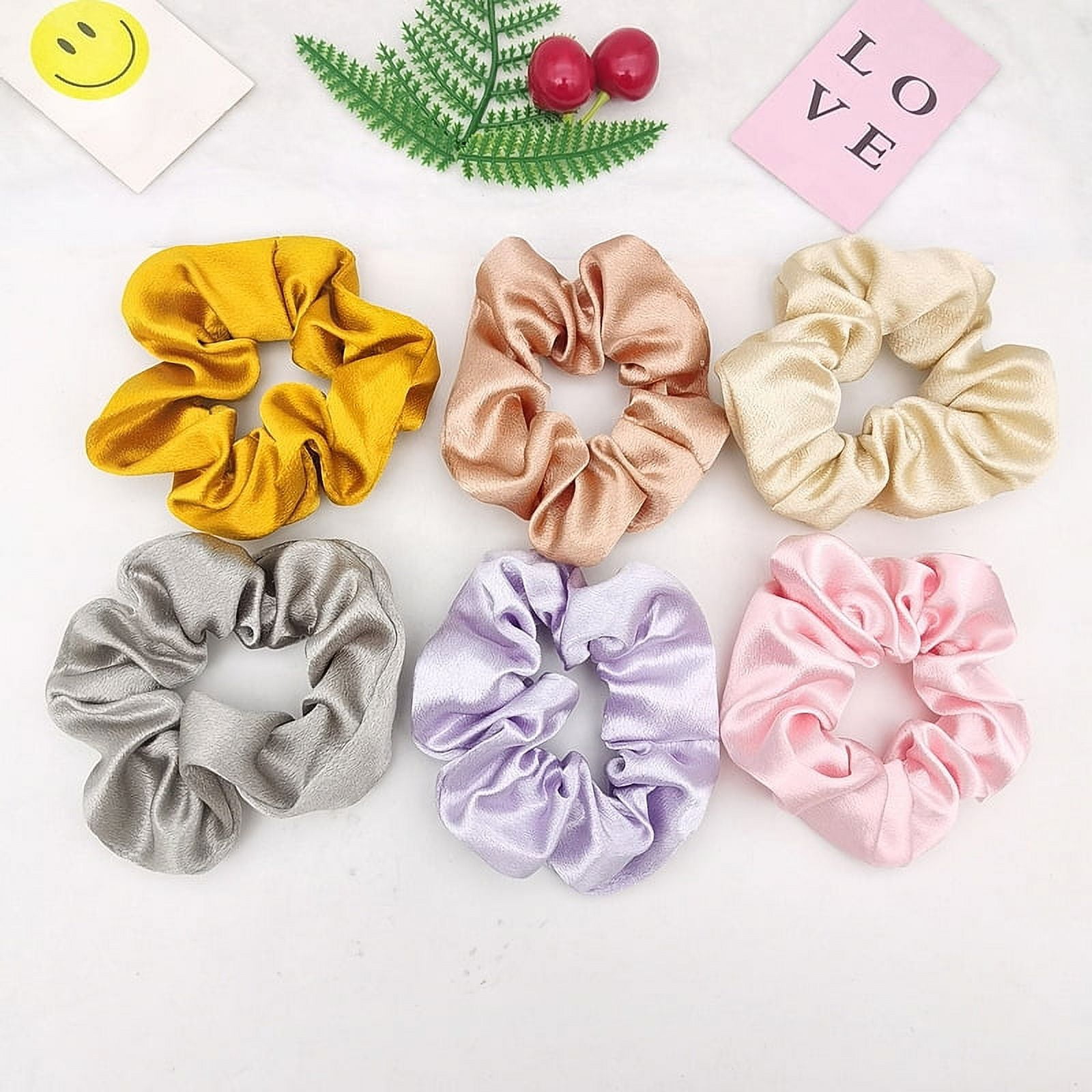 YOOSMATIC 6 Pack Mixed Light Colors Satin Silk Hair  display picture 3