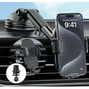 YOOVEE Universal Dashboard & Windshield Car Phone Holder - 360° Rotatable Mount, 3-in-1 Vent/Dash/Windshield Clip for 4-7" Phones, iPhone, Samsung, Google Pixel, Moto