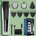 thumbnail image 1 of YOOVEE Men's All-in-One Grooming Kit, Beard Trimmer, Hair Clippers, Nose & Ear Razor, Detail Trimmer, IPX6 Waterproof Cordless Clipper with 4 Limit Combs, 1 of 8