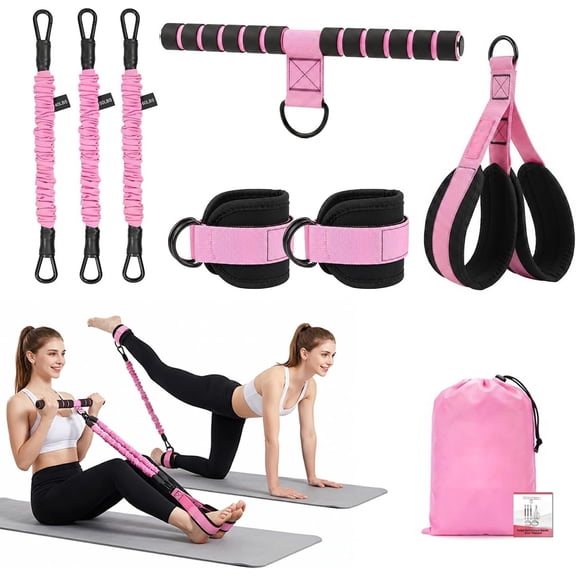 YOOVEE Resistance Bands with Handles, 3-Tube Adjustable Exercise Bands for Full Body Workout