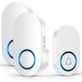 thumbnail image 1 of YOOVEE Electrical Wireless Doorbell Kit, 2 Receivers, 60 Ringtones, 4-Level Volume, Memory Function, IP44 Weatherproof - Easy Install for Home, 1 of 6