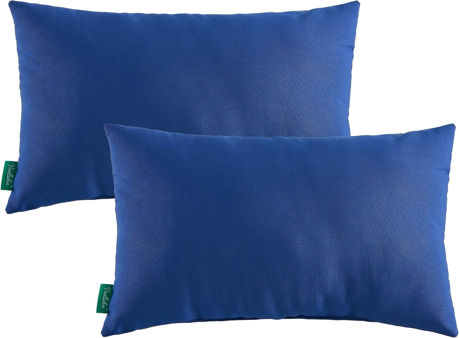 YOOZEKU Indoor Outdoor Lumbar Pillows,Waterproof Outdoor Pillows Set of 2 for Patio Furniture,12x20 Inch,Navy Blue