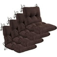 thumbnail image 1 of YOOZEKU Outdoor Indoor Seat Back Chair Cushions Set of 4,Waterproof Tufted Lawn Dining Chair Cushions for Patio Furniture with Ties,42x21inch, Coffee, 1 of 6