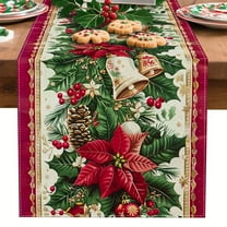 YOPINCO YOPINCO Merry Christmas Table Runner,Christmas Trees Table Runner, Table Cloth Christmas Decorations for Home Dining Room Party Decor