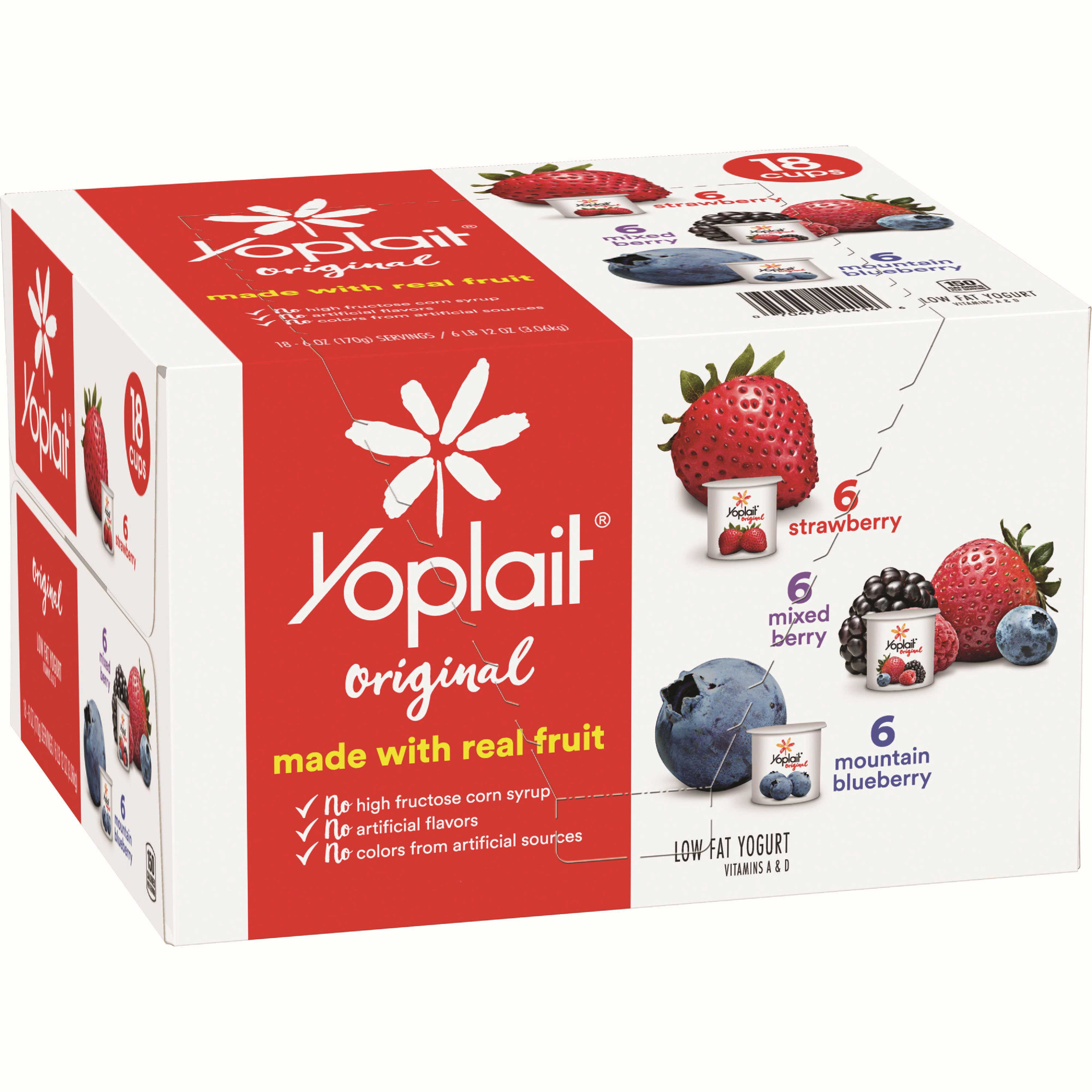 YOPLAIT ORIGINAL RFG STRW MXD BRY MNT BLB YOGURT LOW FAT BLENDED 108 OZ - 0070470144141