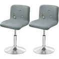 thumbnail image 1 of YOPOIY Waterproof Bar Stool Covers, PU Leather Bar Stool Chair Covers Set of 6 4 2, Stretch Swivel Pub Chair Slipcover with Backs for Dining Room (Light Gray,Set of 6), 1 of 9