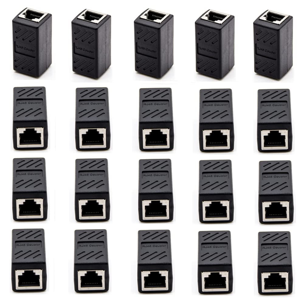 YOQXHY RJ45 Couplers (20 Pack), in Line Coupler Cat5 Cat5e Cat6 Cat7