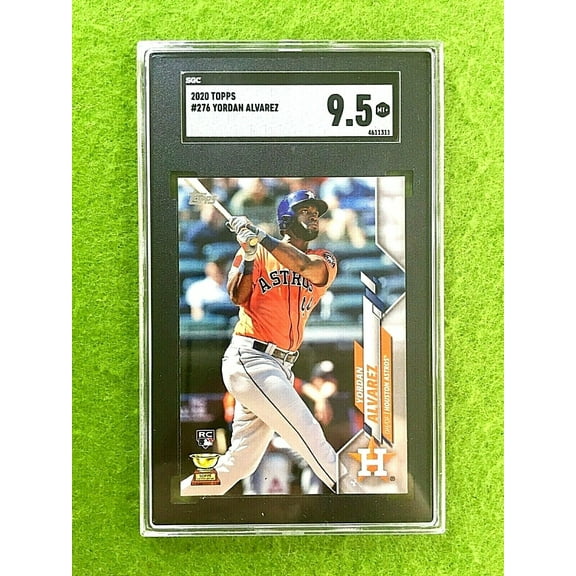 YORDAN ALVAREZ ROOKIE CARD GRADED SGC 9.5 MT+ ASTROS RC 2020 Topps MAKE AN OFFEF