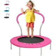 YORIN 36" Trampoline for Kids, Mini Toddler Trampoline with Foldable Handle for Stability and Safety, Easy Storage, Fitness Rebounder Trampoline for Kids and Adults, Indoor and Outdoor Trampoline