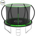 thumbnail image 1 of YORIN Trampoline, 10FT 14FT 12FT 16FT  Trampoline with Enclosure Net, 1000LBS Trampoline for 3-4 Kids Adults, Outdoor Trampoline with Ladder, Anti-Rust Backyard Heavy Duty Pumpkin Round Trampoline, 1 of 8