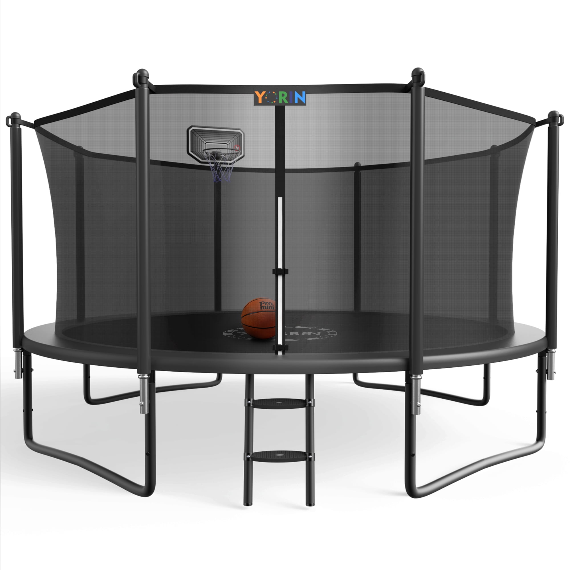 YORIN 12FT Kids & Adults Trampoline, 1200LBS, Outdoor with Hoop
