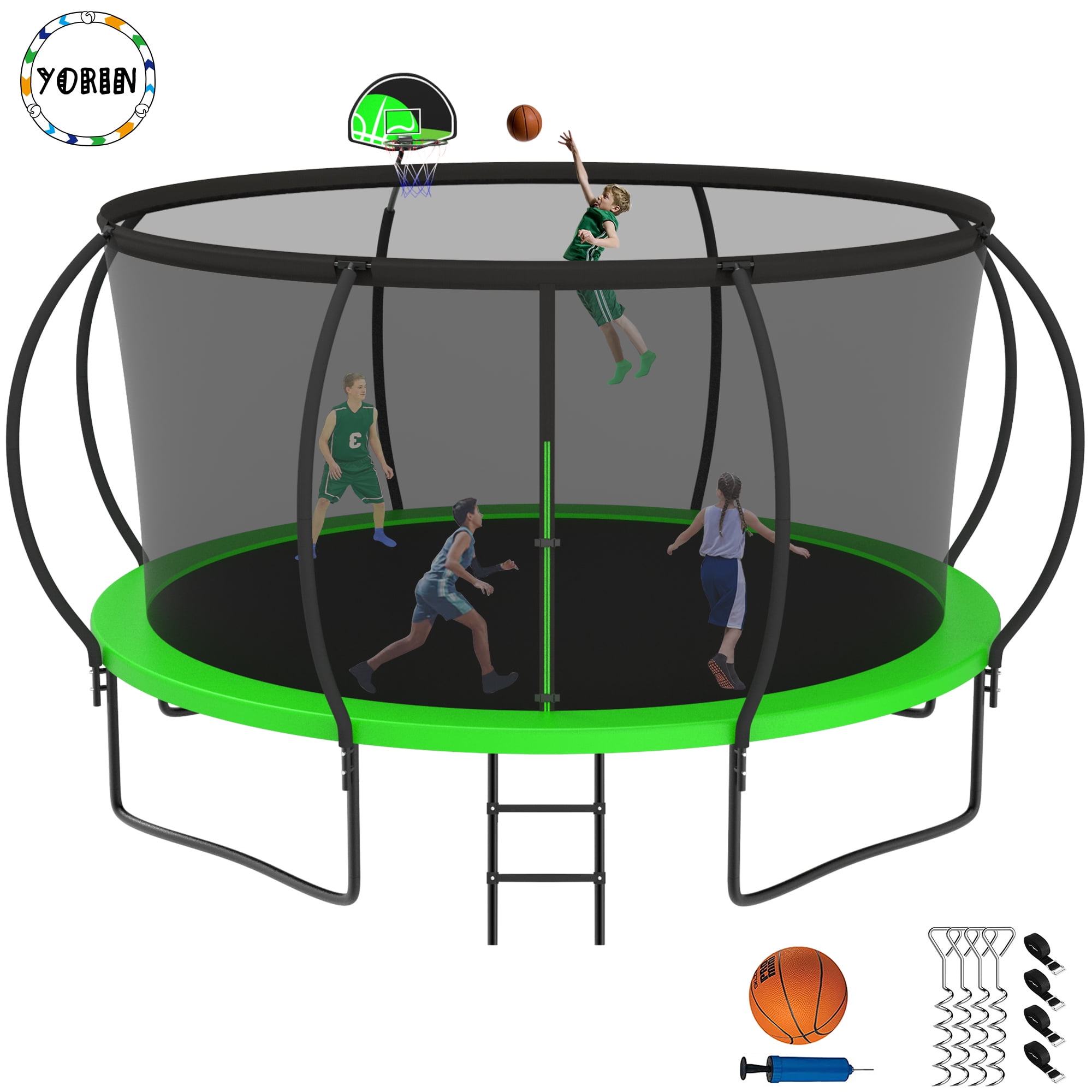 YORIN Trampoline, 14FT Trampoline for Adults and Kids, ASTM Approved