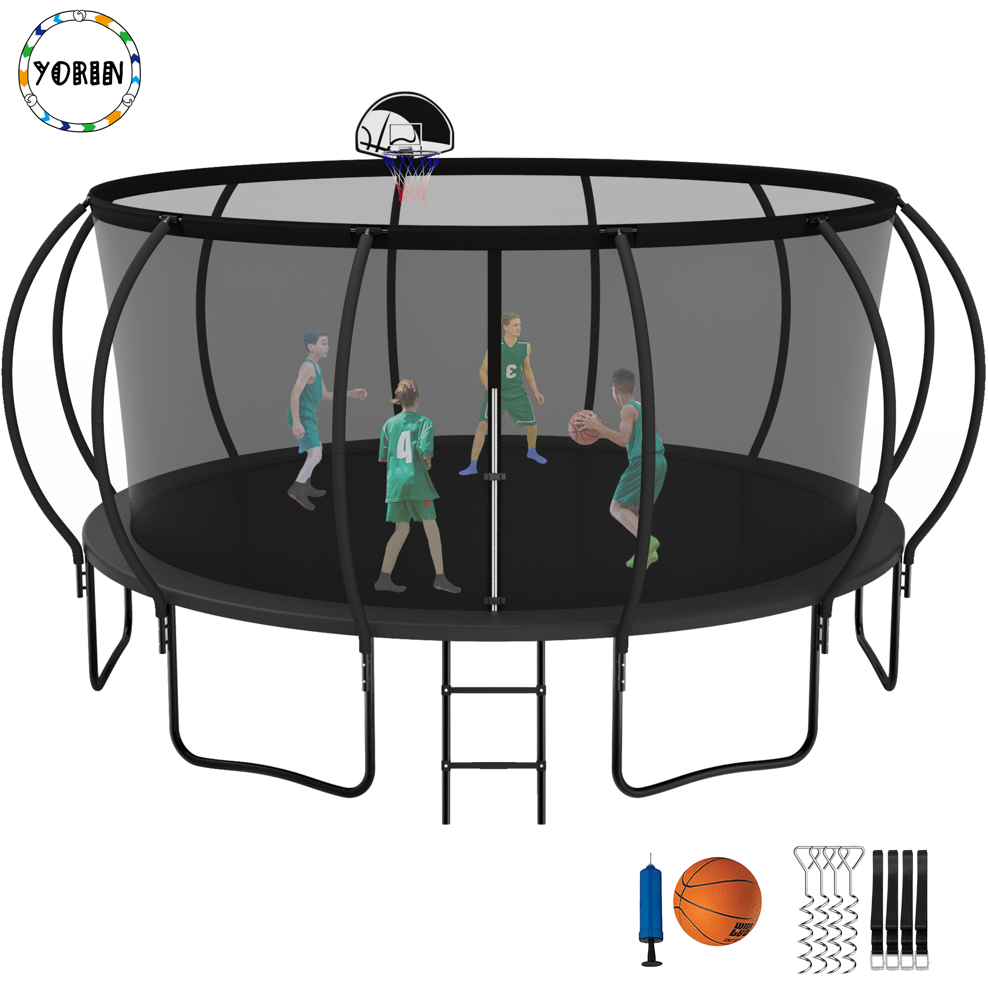 YORIN Trampoline, 15FT Trampoline for Adults and Kids, ASTM Approved