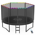 thumbnail image 1 of YORIN Trampoline for 3-4 Kids, 10 FT 8 FT Trampoline for Adults with Enclosure Net, Ladder, 1000LBS Weight Capacity Outdoor Round Recreational Trampoline, Heavy Duty Upgrade Trampoline, 1 of 10