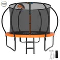thumbnail image 1 of YORIN Trampoline for 3-4 Kids, 10FT Trampoline for Adults with Enclosure Net, Basketball Hoop, Ladder, 1000LBS Weight Capacity Outdoor Recreational Trampoline, Heavy Duty Trampoline, 1 of 7