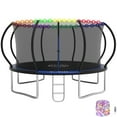 thumbnail image 1 of YORIN Trampoline for 4-5 Kids, 12 FT 8 FT 10FT 14FT Trampoline for Adults with Enclosure Net, Ladder, Light, 1200LBS Weight Capacity Outdoor Round Recreational Trampoline, Heavy Duty Trampoline, 1 of 7