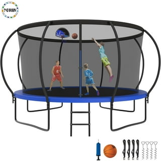 Trampoline enfant Ø 2,25 m 6 poteaux accessoires inclus bleu - Bleu - Kiabi  - 263.90€