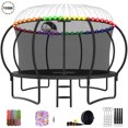 thumbnail image 1 of YORIN Trampoline for 7-8 Kids, 14 FT Trampoline for Adults with Enclosure Net, Basketball Hoop, Ladder, 1400LBS Outdoor Recreational Trampoline, Heavy Duty Trampoline with Light, Sprinkler, Socks, 1 of 9