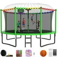 thumbnail image 1 of YORIN Trampoline with Enclosure Net, 1200LBS 12FT 14FT 16FT 15FT Trampoline for 4-5 Kids Adults with Basketball Hoop, Ladder, Light, Sprinkler, Socks, Outdoor Heavy Duty Round Recreational Trampoline, 1 of 9