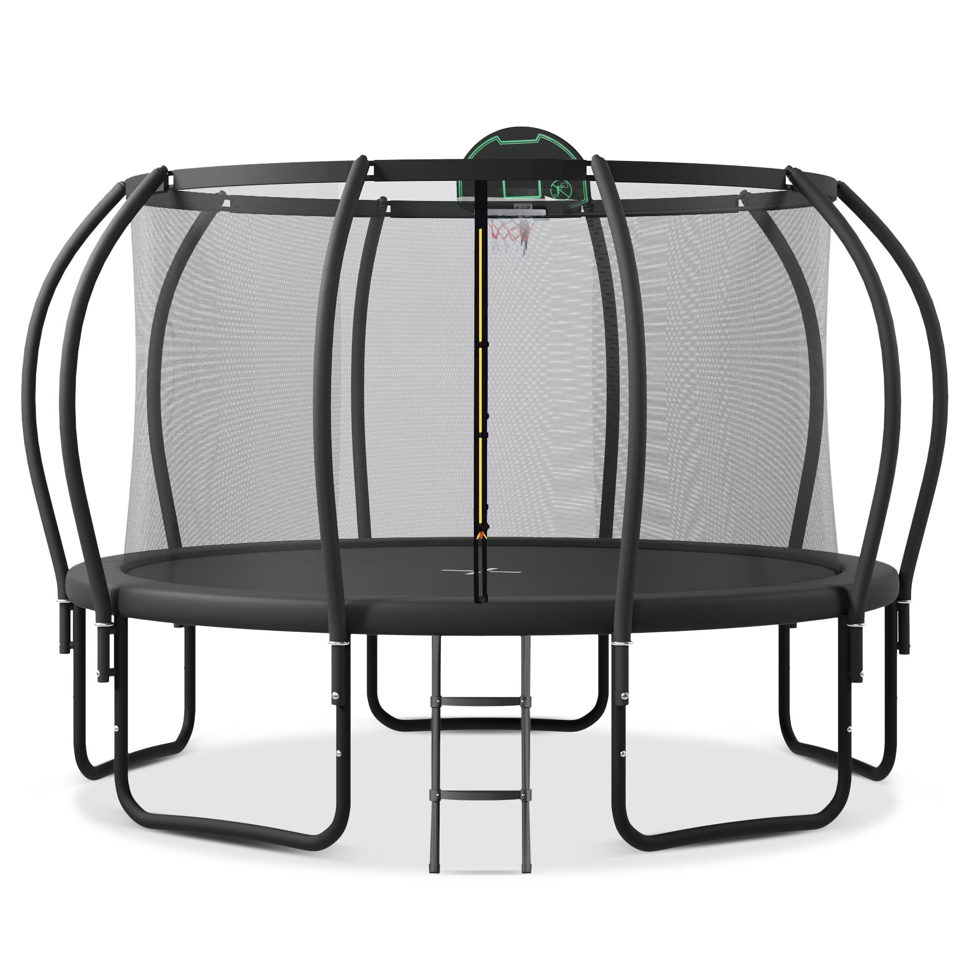 YORIN Trampoline with Enclosure Net, Basketball Hoop, 14FT 12FT 16FT