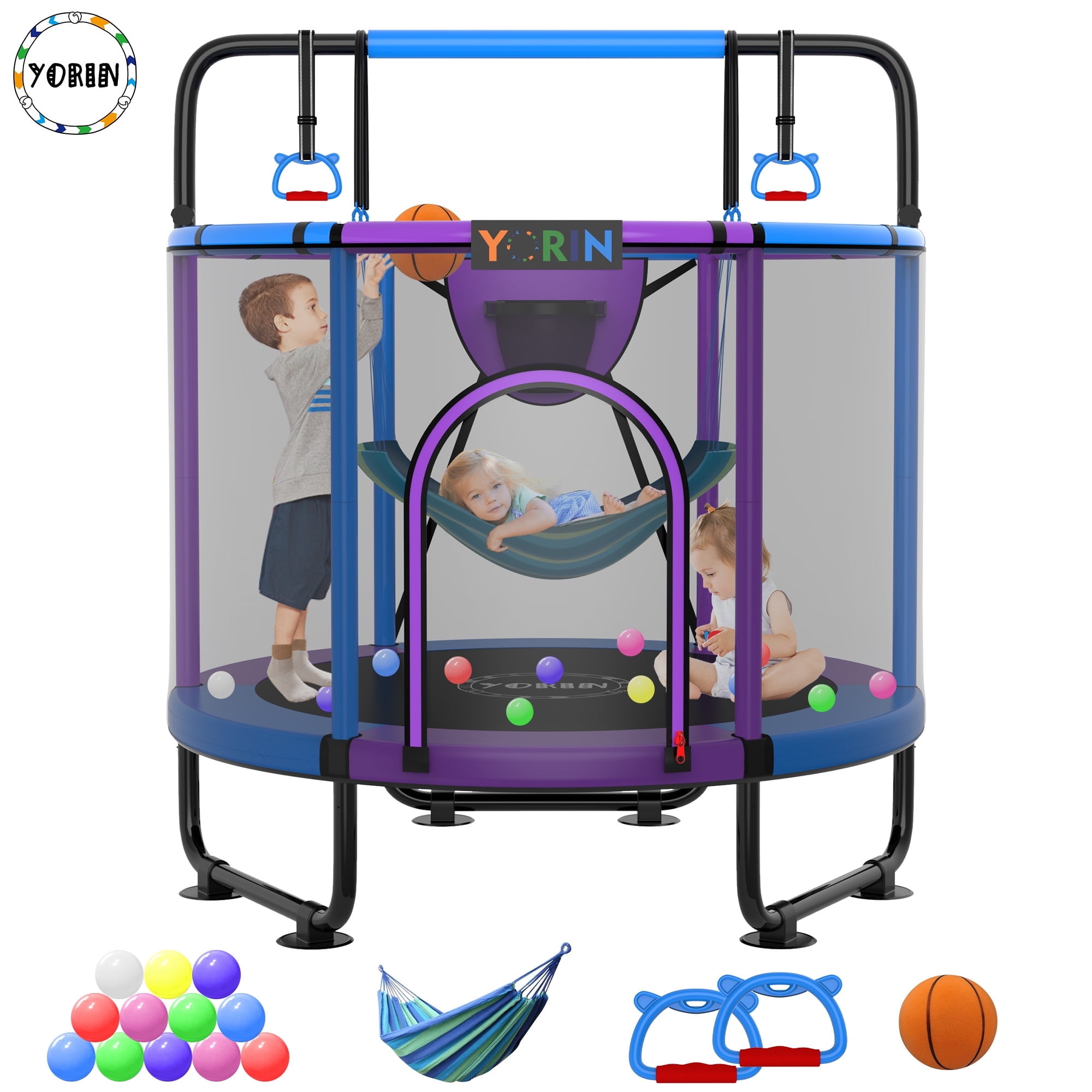 YORIN Trampoline for Kids, 55'' Toddler Mini Trampoline with