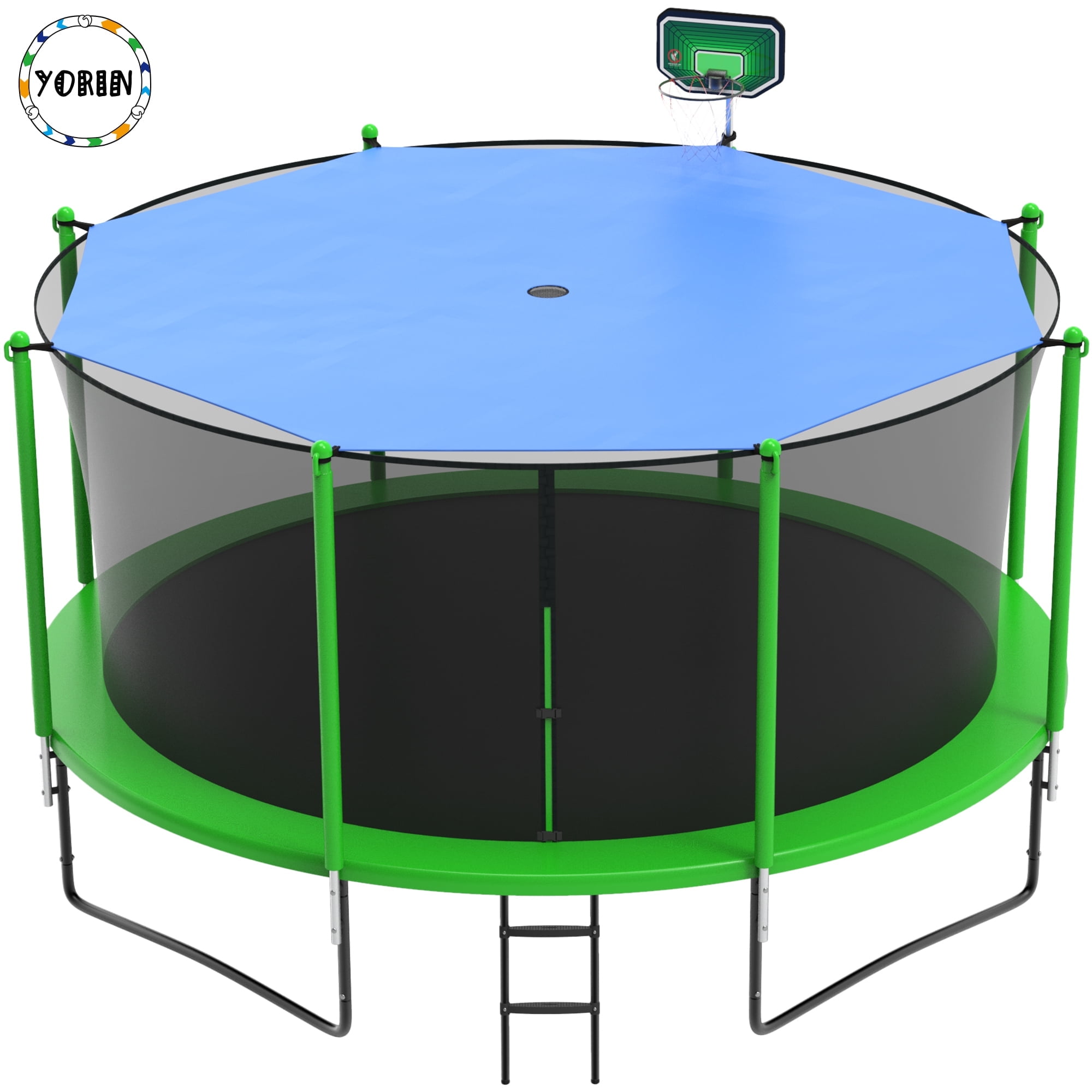 YORIN Trampoline Shade Canopy Cover, 12FT Outdoor Trampoline Tent for Sun Protection, 98 UV