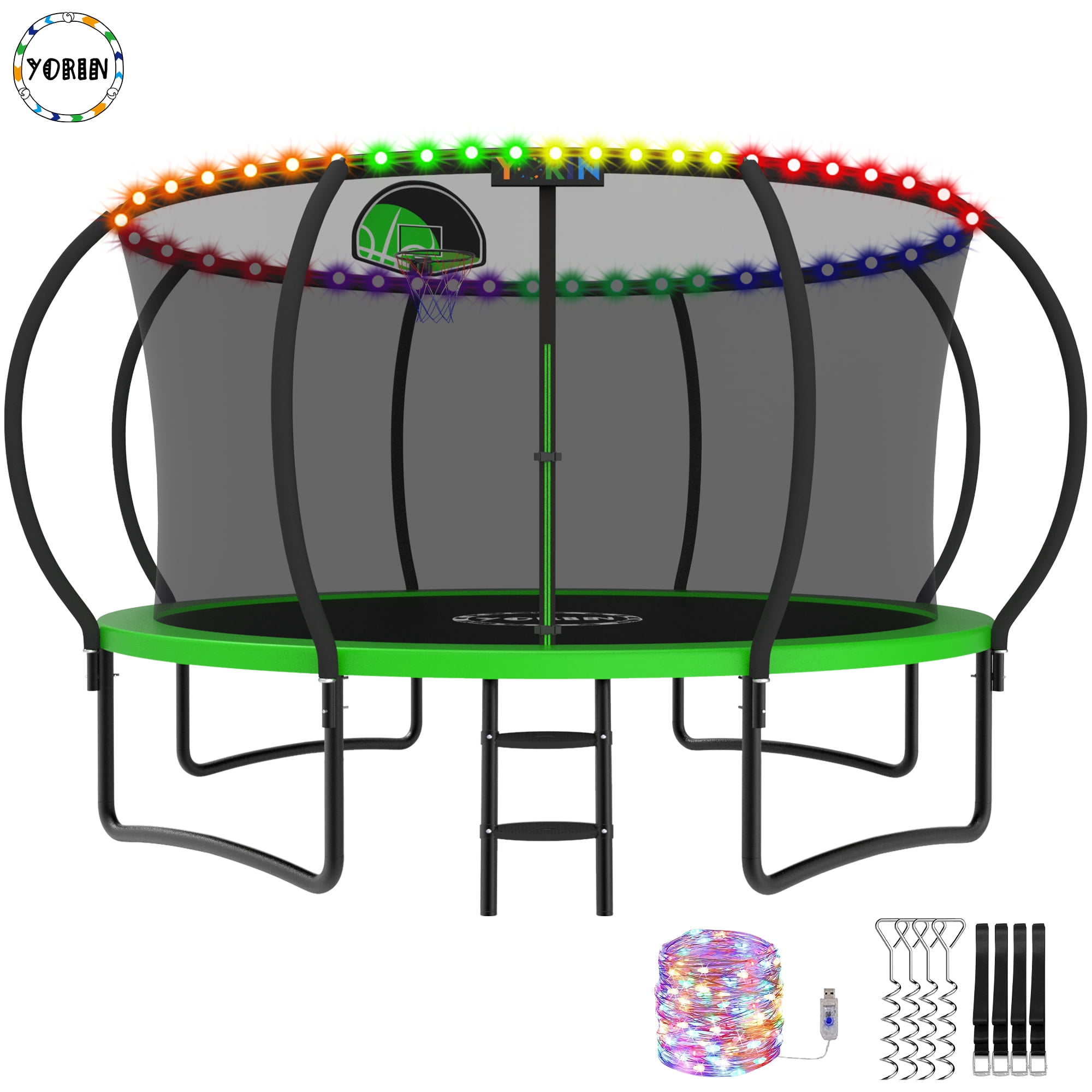 YORIN Trampoline with Trampoline Light, 1400LBS 14FT Trampoline