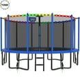 thumbnail image 1 of YORIN Trampoline with Trampoline Light, 1500LBS 15FT Trampoline for 8-9 Kids Adults, Recreational Trampoline with Basketball Hoop, Ladder, Galvanized Outdoor Heavy Duty Trampoline, 1 of 6